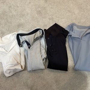 4 lululemon mens workout collared shirts size M